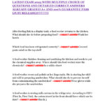 A Food Worker Finishes Cleaning And Sanitizing the Kitchen