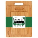 Bamboo Cutting Board Set With Juice Groove